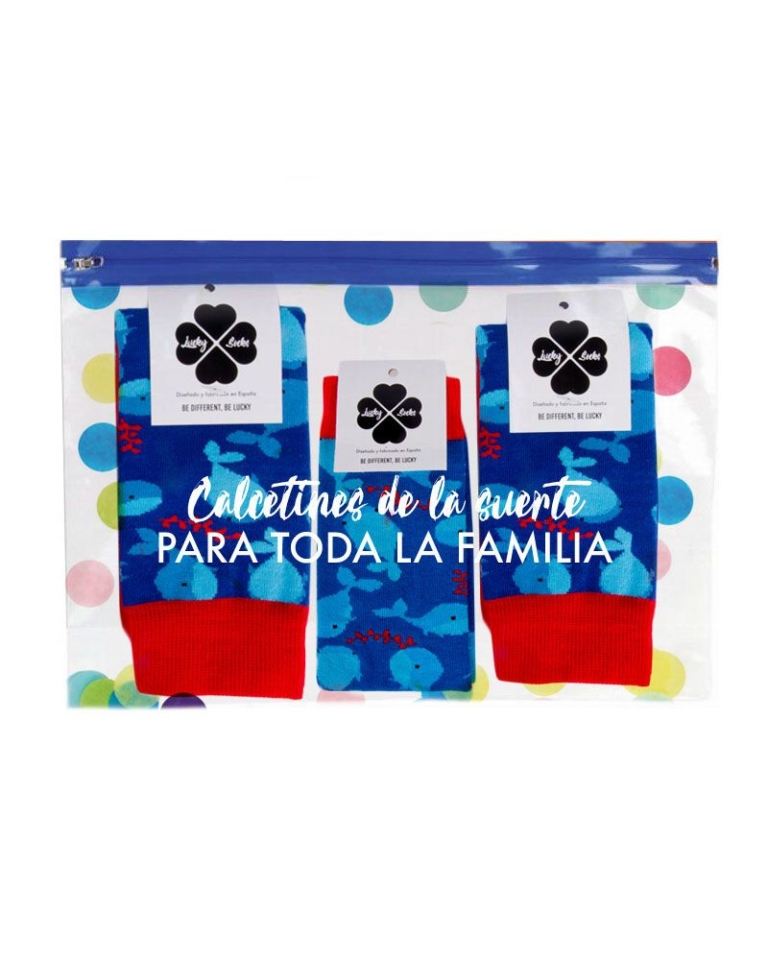 Calcetines Kit Family Ballenas